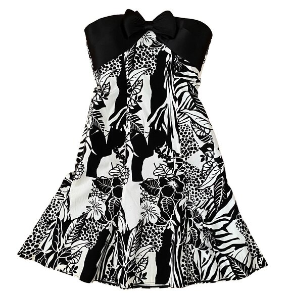 STRAPLESS COCKTAIL DRESS - Picture 1 of 6